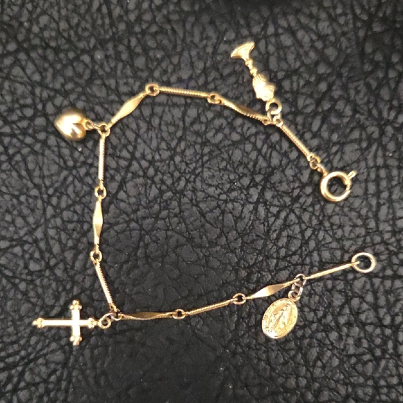 Other - Child's Gold Religious Charm Bracelet